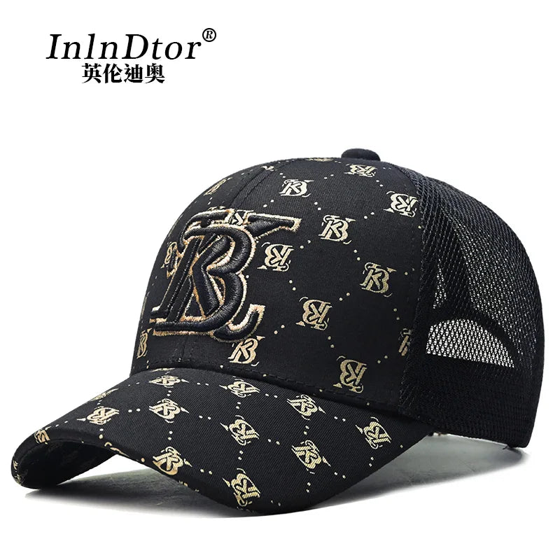 Boné de basebol estilo casal 2025 com estampado e bordado coreano para mulher, para festa ao ar livre, quatro estações, boné masculino