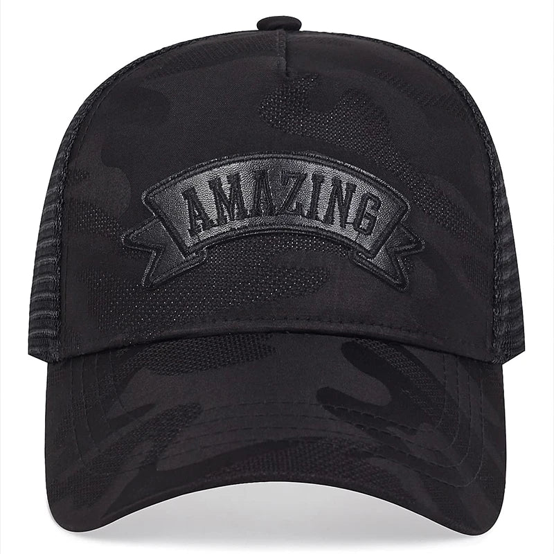 Casquettes de baseball unisexes AMAZING avec lettres brodées – Printemps-été – Plein air – Chapeaux décontractés ajustables – Chapeau anti-UV