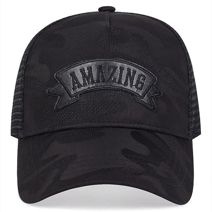 Casquettes de baseball unisexes AMAZING avec lettres brodées – Printemps-été – Plein air – Chapeaux décontractés ajustables – Chapeau anti-UV