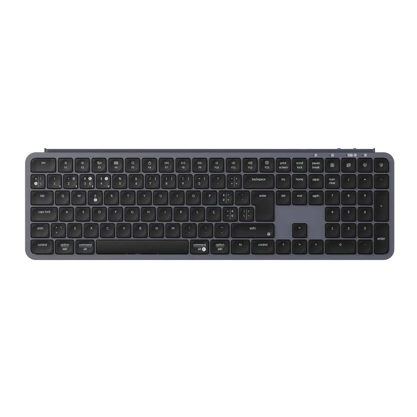 Keychron B6 Pro ISO-Layout ultraflache kabellose Tastatur in voller Größe, tragbar und leicht, mit 2.4GHz- & Bluetooth-Verbindungen