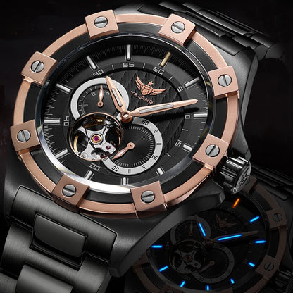 Yelang V1024 Men Brand Watches 44mm Japan miyota 82S7 Automatic Mechanical movement Luminous Men 100m Waterproof Watch business