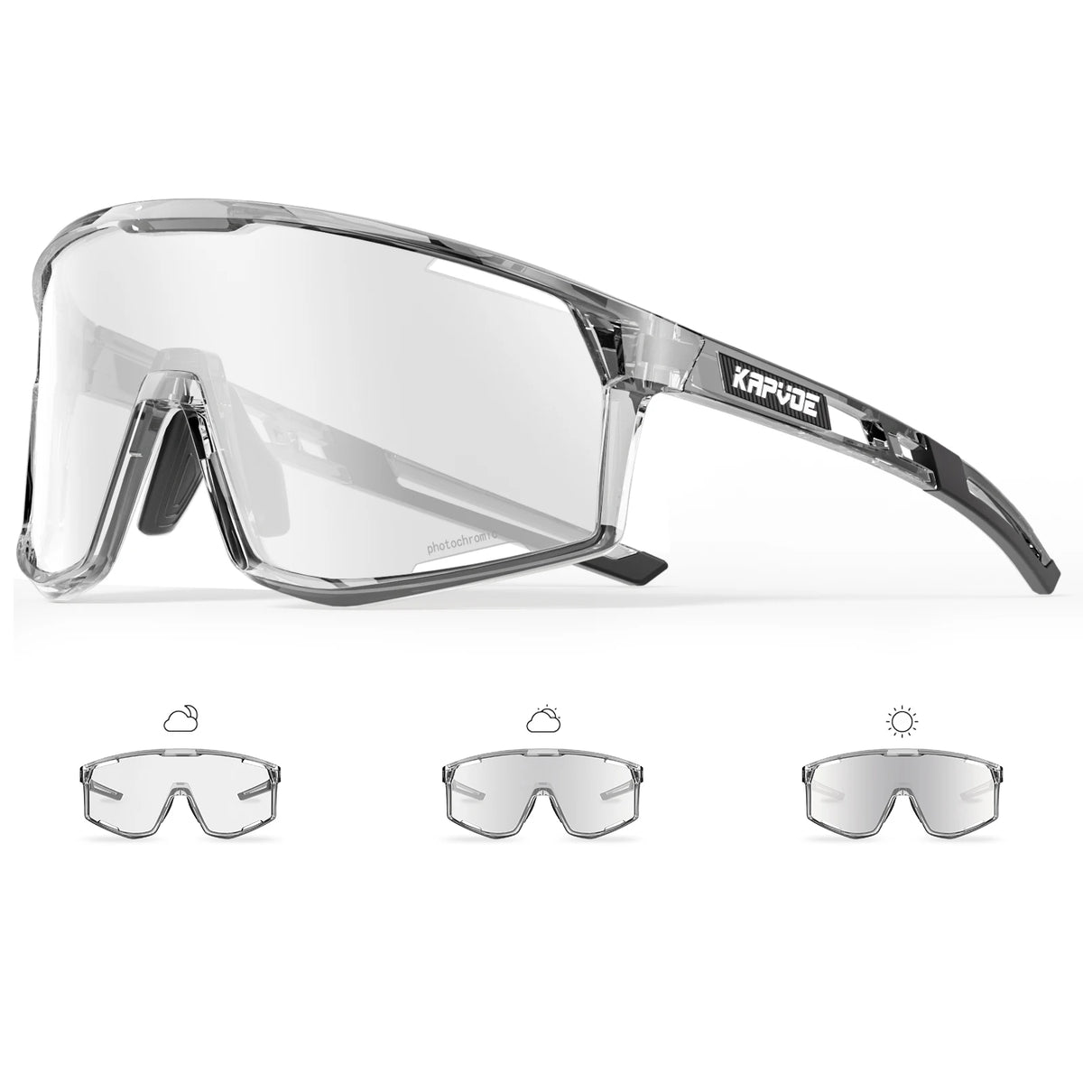 KAPVOE Pánské a dámské brýle na silniční kolo UV400, brýle pro horské sporty, outdoorové fotochromatické cyklistické sluneční brýle, brýle na kolo
