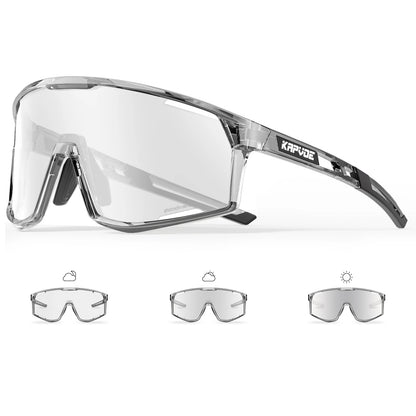 KAPVOE Pánské a dámské brýle na silniční kolo UV400, brýle pro horské sporty, outdoorové fotochromatické cyklistické sluneční brýle, brýle na kolo