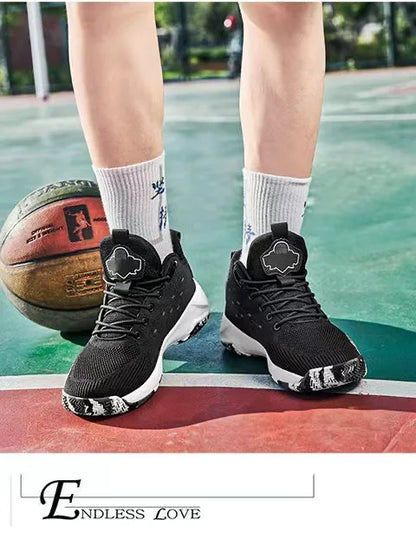 Men Basketball Shoes Breathable Cushioning Non-Slip Wearable High Quality Sports Shoes Gym Training Athletic Basketball Sneaker