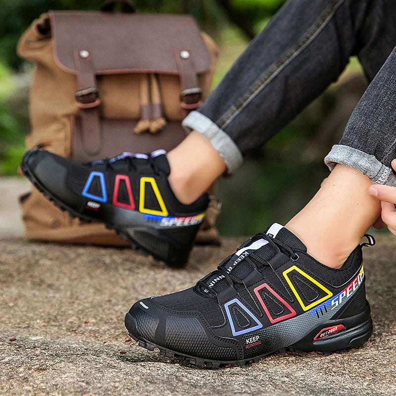 Chaussures de cyclisme pour homme - Chaussures de cyclisme tout-terrain (montagne et cross-country) pour homme - Chaussures d'entraînement de cyclisme antidérapantes et résistantes à l'usure - Chaussures de randonnée