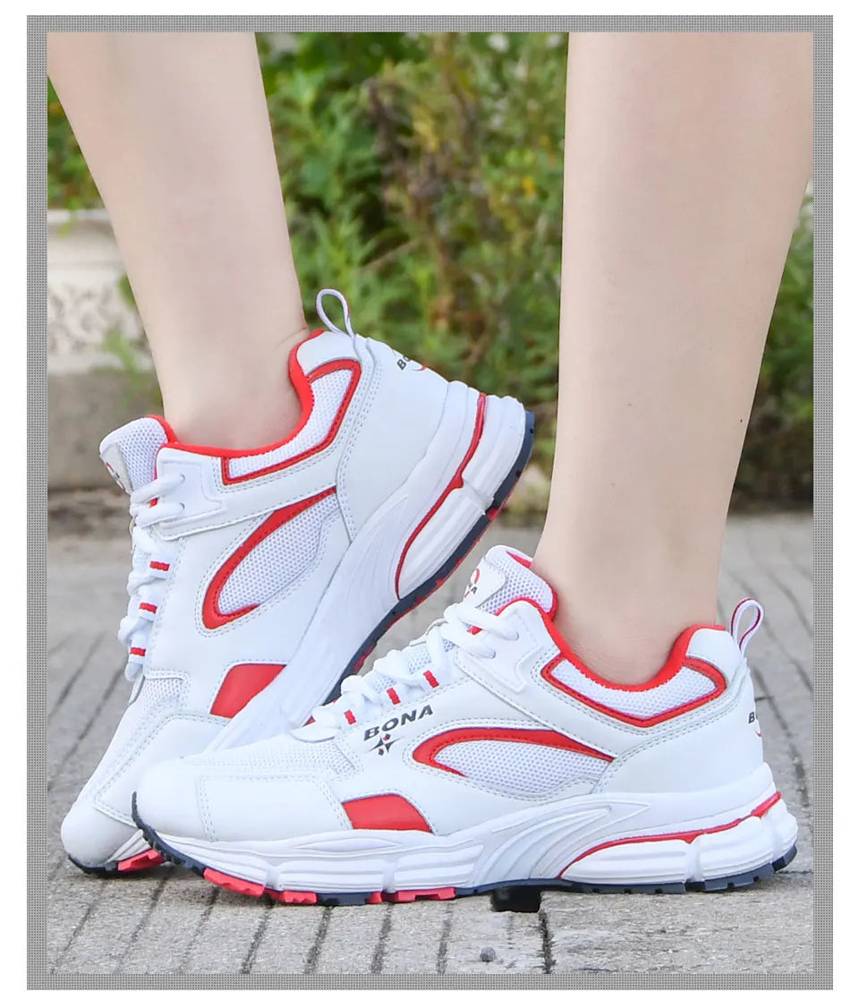 BONA Scarpe da corsa per nuovi designer Scarpe sportive da esterno traspiranti Scarpe da ginnastica leggere da donna Scarpe sportive comode da donna