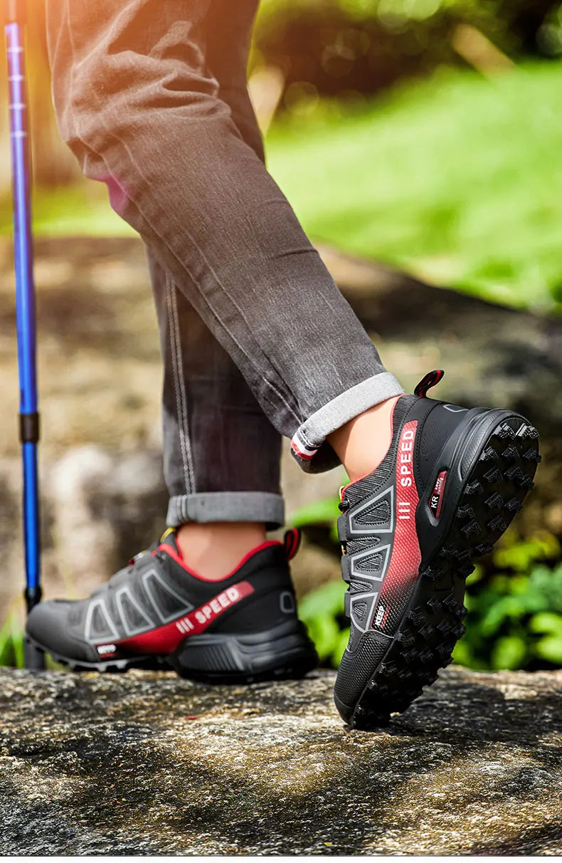 Chaussures de randonnée pour homme, imperméables, à lacets, pour le plein air ; chaussures de sport ; chaussures de vélo décontractées pour femme ; chaussures d'entraînement tactiques antidérapantes pour le terrain