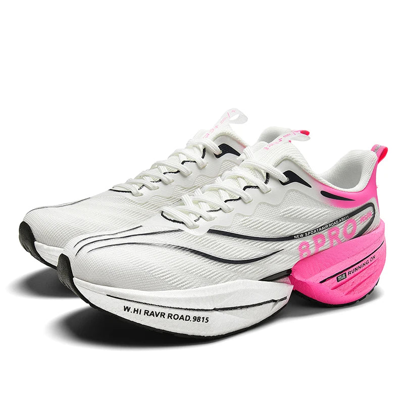 Herr-sneakers med kolplatta, utomhus-sportskor i mesh med mjuk sula, löparskor, lätta, halksäkra, vardagsskor för par, tennisskor
