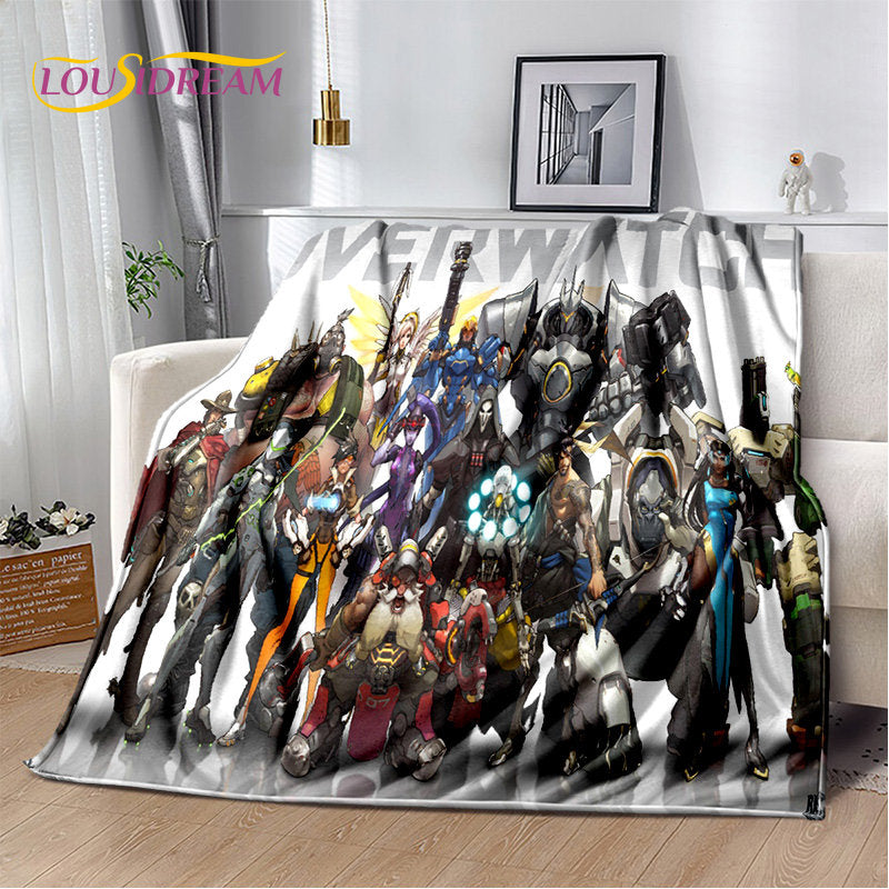 Overwatch Game Gamer DVA  Reaper Soft Plush Blanket,Flannel Blanket Throw Blanket for Living Room Bedroom Bed Sofa Picnic Kid 3D