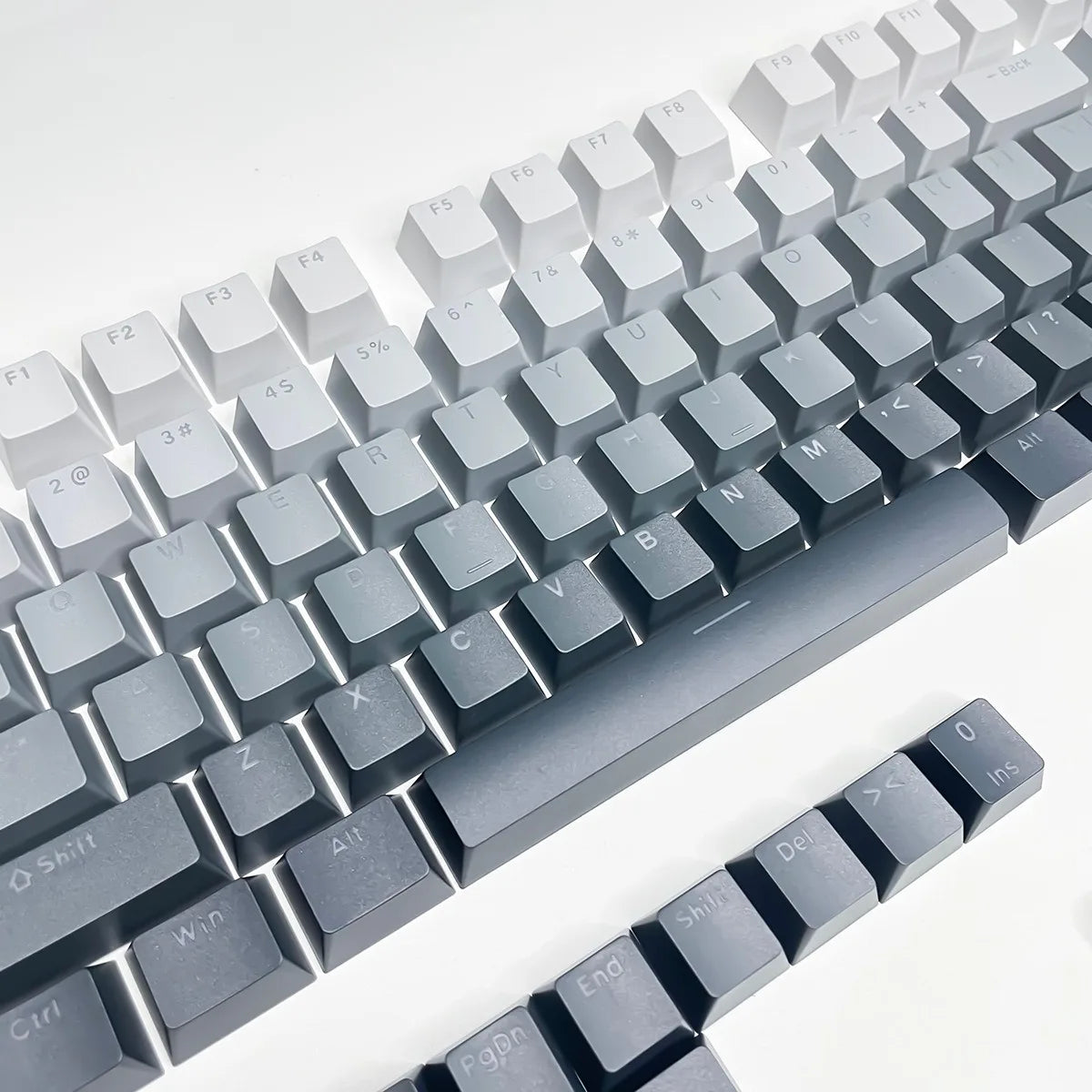 130 Keys Gradient Lucky Red RGB Backlit Shine Through Keycaps OEM Profile Double Shot PBT Keycaps for MX Switches Gamer Keyboard