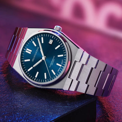 2025 SPECHT&SOHNE New Rubber Strap Fashion Quartz Watches For Men Stainless Steel Watch Ice Blue Luminous Sapphire Crystal 5BAR