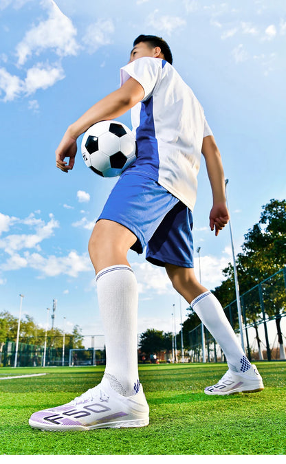 New Men Sneakers Match Grass Cleats High-quality Soccer Shoes Futsal Football Boots Non-Slip Indoor Hot-selling High-top Outdoor