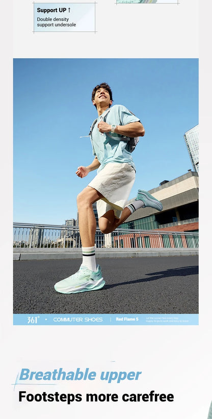 Scarpa da running da uomo 361 Degrees Fierce 5, nuova, traspirante, ammortizzante, confortevole, antiscivolo, resistente all’usura, sneaker da uomo 672522218