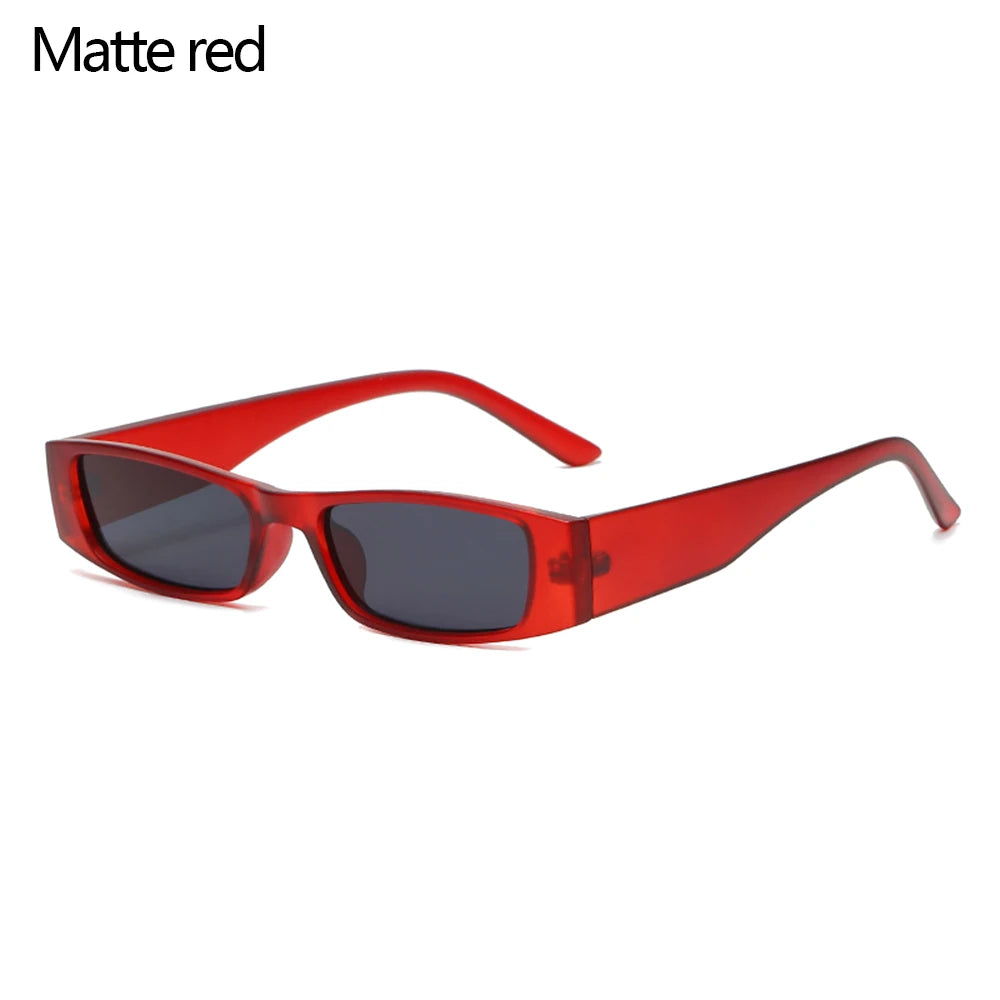 Small Rectangle Sunglasses Women Men Retro Narrow Frame Leopard Vintage Square Sun Glasses Female Punk Cat Eye Eyewear Oculos