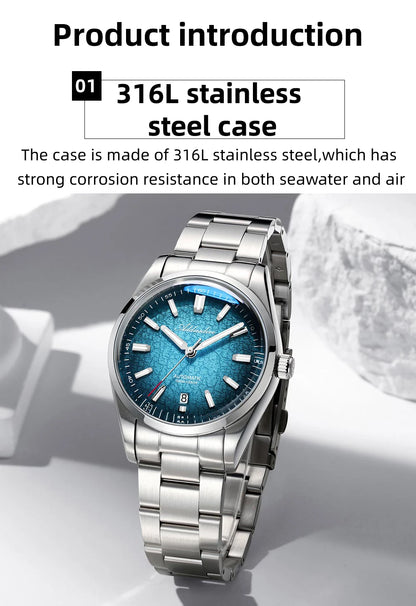 ADDIESDIVE 2026 New Luxury Personalized Watches 10BBar Bubble Mirror Glass Steel Analog Watches Super Luminous Mechanical Watch