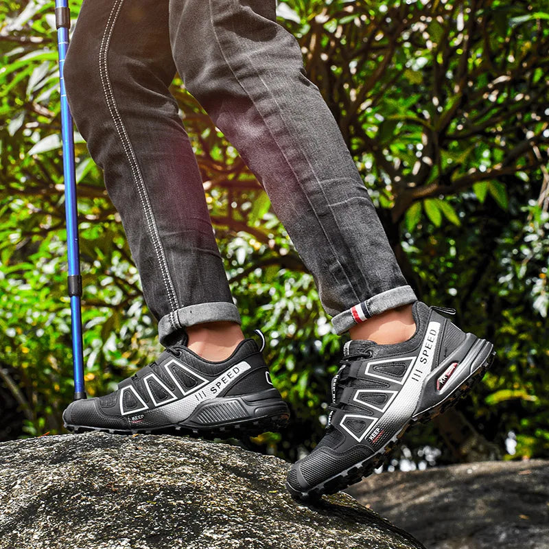 Lockless-Fahrradschuhe für Herren, Outdoor-Wander- und Cross-Country-Schuhe mit rutschfester Sohle, atmungsaktive Sportschuhe, Rennradschuhe