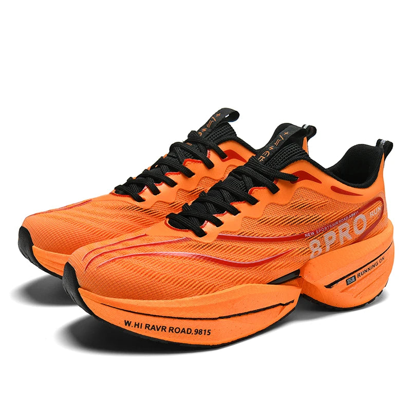 Herr-sneakers med kolplatta, utomhus-sportskor i mesh med mjuk sula, löparskor, lätta, halksäkra, vardagsskor för par, tennisskor