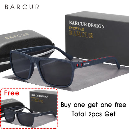 BARCUR Design TR90 Sluneční brýle pro muže Polarizované Lehké sportovní sluneční brýle Dámské brýle Doplněk k brýlím Oculos Ochrana proti UVAB záření