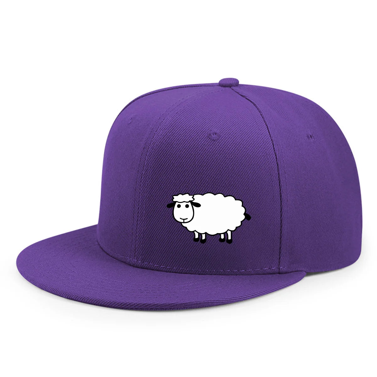 Unisex-Baseballkappe mit verstellbarem Riemen – Streetstyle-Kappe mit flachem Schirm und Schafsmuster – Lässige, vielseitige und personalisierbare Kappe