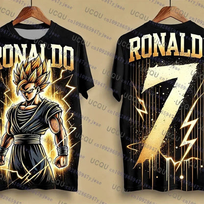Summer 2026 Dragon Ball 3D T-shirt Oversized Majin Vegeta Blue Lightning Print Breathable Gym Streetwear Unisex Men Women Kids