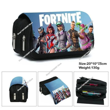 3pcs/set Fortnite Game Backpack Anime Cartoon Large Capacity Student Shcool Bags Pencil Bag Kawaii Lunch Bag Birthday Gifts