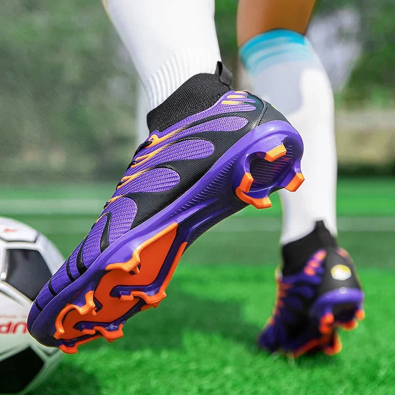 Men Match Football Boots Sport Training Long Spikes FG/TF Boys Cleats Outdoor Soccer Shoes Non Slip Indoor Futsal Comfortable