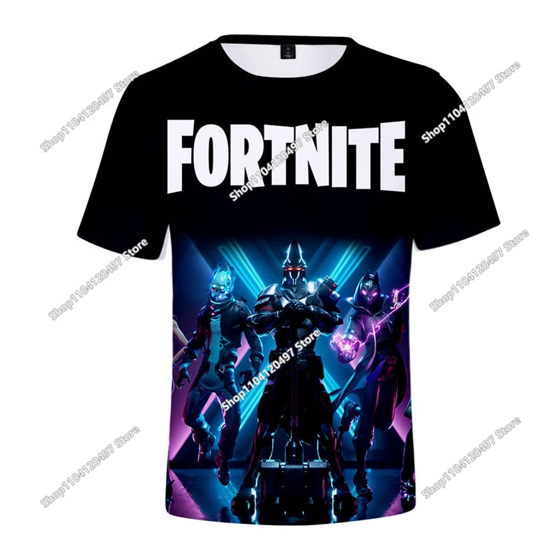 Children's Summer T-Shirt Battle Royale Fortnite Hero Victory 3D T-shirt Tees Boys Girls Baby Clothes