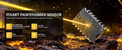 ATTACK SHARK R11 ULTRA szénszálas vezeték nélküli gaming egér, 8000Hz, PAW3950MAX, 42000DPI, 49g könnyű kivitel, 20000FPS, Nordic 52840