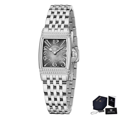 PAGANI DESIGN Luxury Fashion Women's Quartz Watch Swiss Ronda Movt Sapphire Stainless Steel Waterproof Clock Gift For Woman