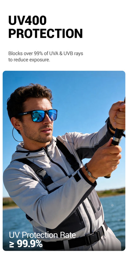SCVCN Outdoorní polarizované sluneční brýle pro vodní sporty, pláž, oceán, moře, plošinu, rybaření, cyklistiku, MTB, sportovní jízdu na kole a turistiku, UV400