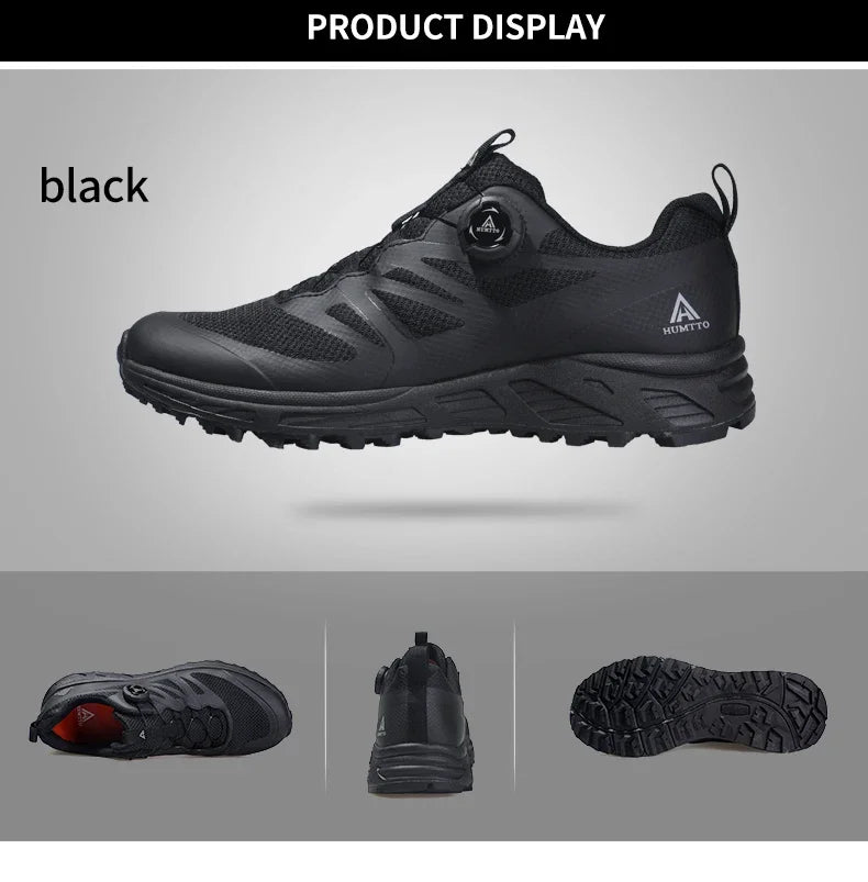 HUMTTO Men's Luxury Designer Trail Sneakers Anti-slip Sports Hiking Breathable Outdoor Trekking Boots