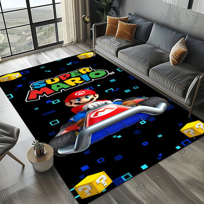 Retro koberec s motivem Mario, koberec do obývacího pokoje, ložnice, na pohovku, rohožka, dekorace, podlahová podložka pro děti