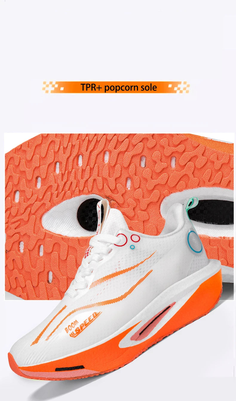 Scarpe da running con piastra in carbonio uomo donna, sneakers professionali da maratona e gara, traspiranti e leggere, per corsa su strada e allenamento