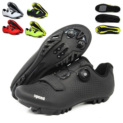 New Unisex Pedal Cycling Shoes, Flat Shoes Suitable for Mountain Sports, Pedal Self-Locking Cycling Shoes, Breathable Cycling Shoes