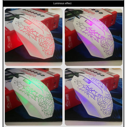 USB Wired Mouse Mouse Gamer LED Computer Gaming Mouse Colorful Professional Ultra-precise Game For Dota 2 For LOL Gamer 2400 DPI