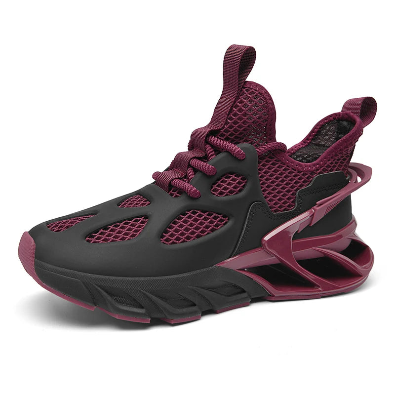 Chaussures de sport pour homme - Nouvelles chaussures de course d'extérieur en mesh respirant, haute élasticité - Chaussures de tennis de sport tendance et confortables pour l'été