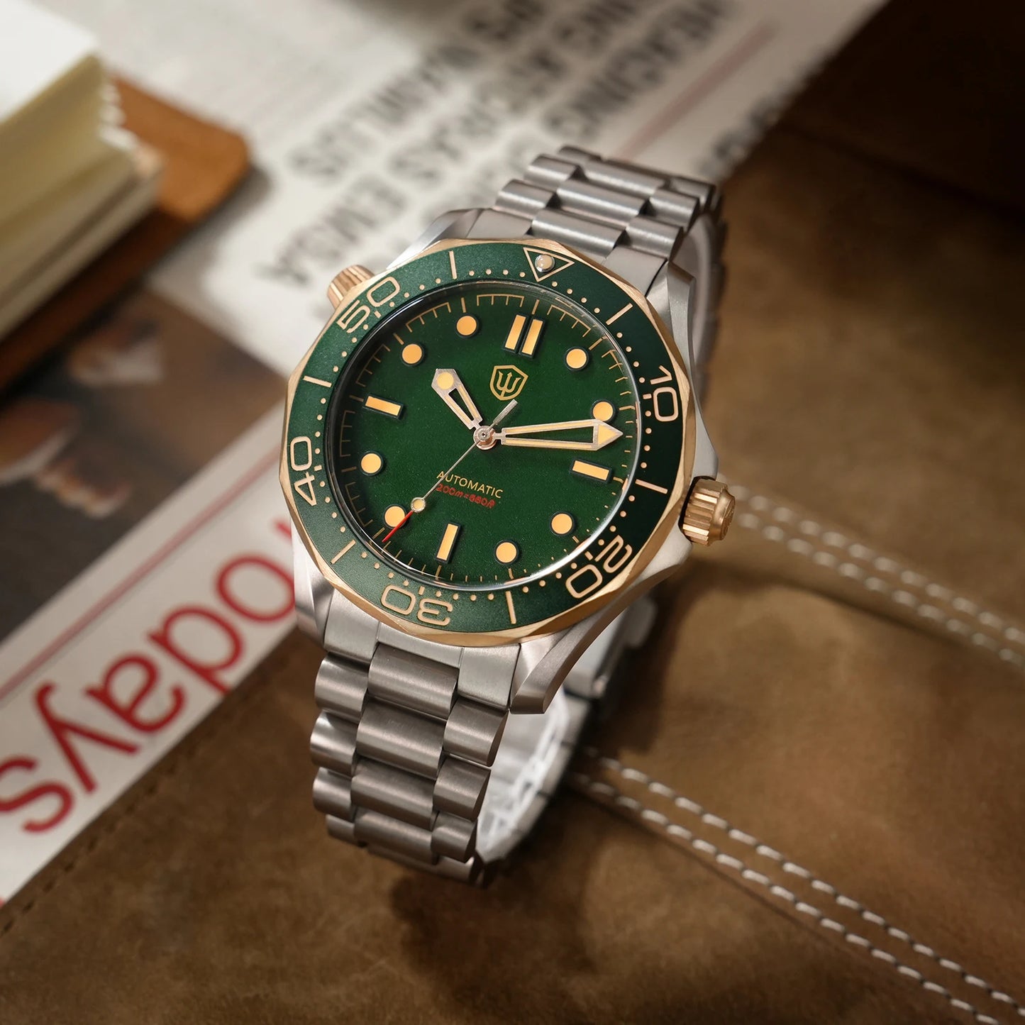 Watchdives WD007 V4 Titanium NTTD Dive Watch PT5000 Automatic Movement Sapphire Super Luminous Domed Crystal 42mm Men Watches