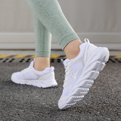 Xtep women's shoes running shoes wear-resistant casual sports shoes for women winter tennis female sneakers white 879318110073