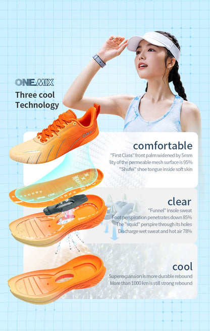 ONEMIX Novos Ténis de Corrida com Amortecimento para Homem, Adequados para Corredores Pesados, com Atacadores, Desportivos, Antiderrapantes, para Exterior, para Mulher e Homem