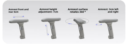 Stable Ergonomic Office Chair with Lumbar Support, Adjustable Height Computer Chair, Gaming Chair with Waist Protection, Swivel Desk Chair