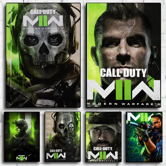Call of D-DUTY Game Poster Stickers Painting Self-Adhesive Mural HD Wall Decals for Bedroom Living Room Home Decor Gift