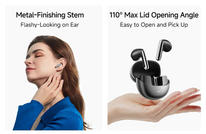 QCY HT10 AilyBuds Pro+ ANC Wireless Earbuds – Hi-Res LDAC Bluetooth 5.3 Earbuds, 6 Mic AI HD Call, Adaptive Noise Cancelling TWS Earphones with Multipoint Connection