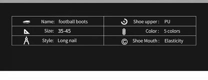 Chaussures de football pour homme, gazon, ultralégères, sportives et confortables, pour adulte, antidérapantes, crampons d'extérieur, sport, futsal, entraînement, match