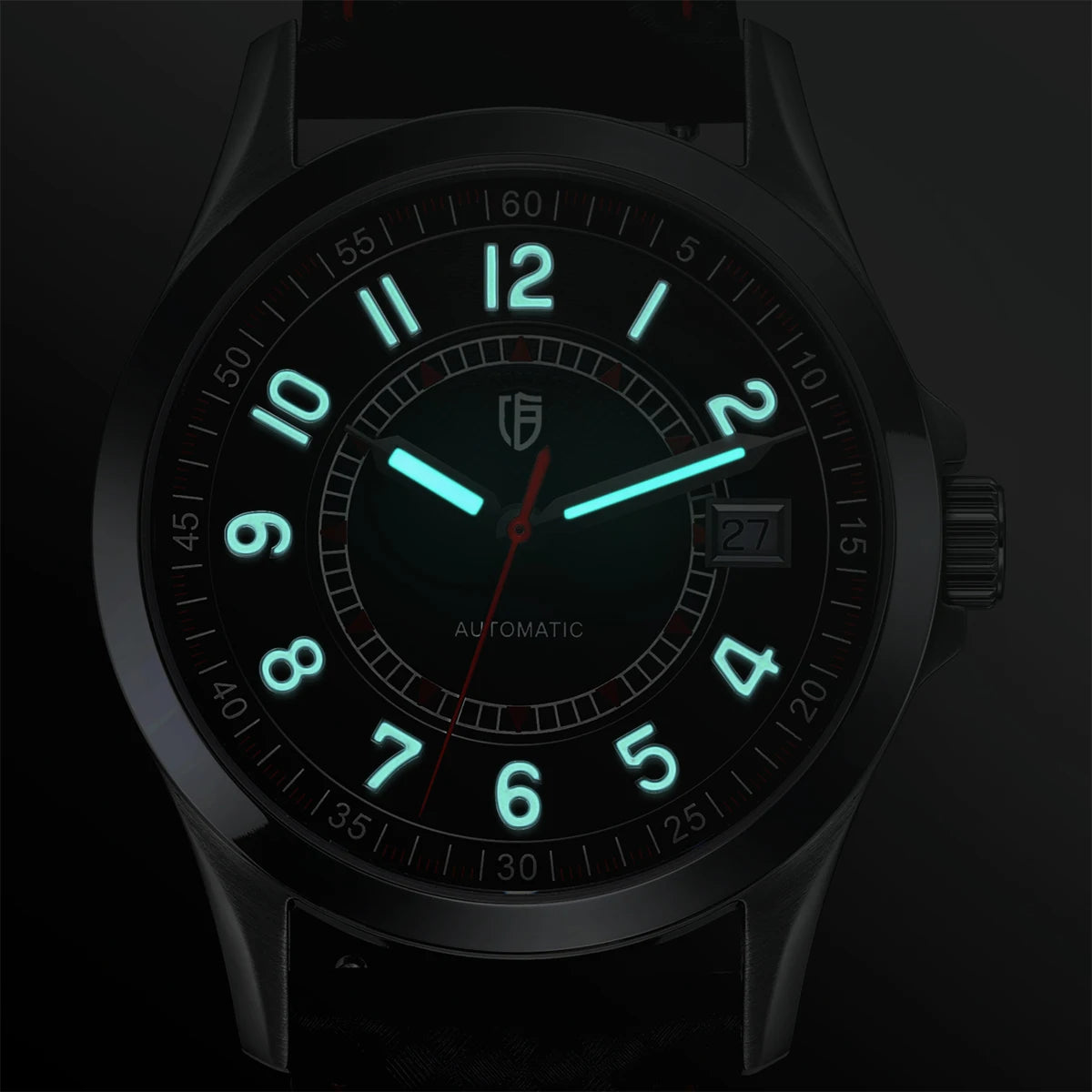 BERNY Automatic Mechanical Watches for Men 38mm Super Luminous PT5000 ST2130 High Precision Luxury Sapphire Wristwatch Easy Read