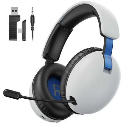 Auscultadores Gaming Sem Fios Acinaci BL500 2.4G Bluetooth 5.3 e com Fio – Microfone com Cancelamento de Ruído, Bateria de 30H, Drivers de 50mm para PC, PS5, PS4