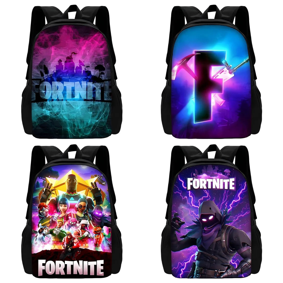 Mochilas Infantis Populares FortniteS para Rapazes e Raparigas, Presente de Aniversário para Estudantes, Mochilas Escolares Unissexo para Crianças, Mochila de Campismo Resistente
