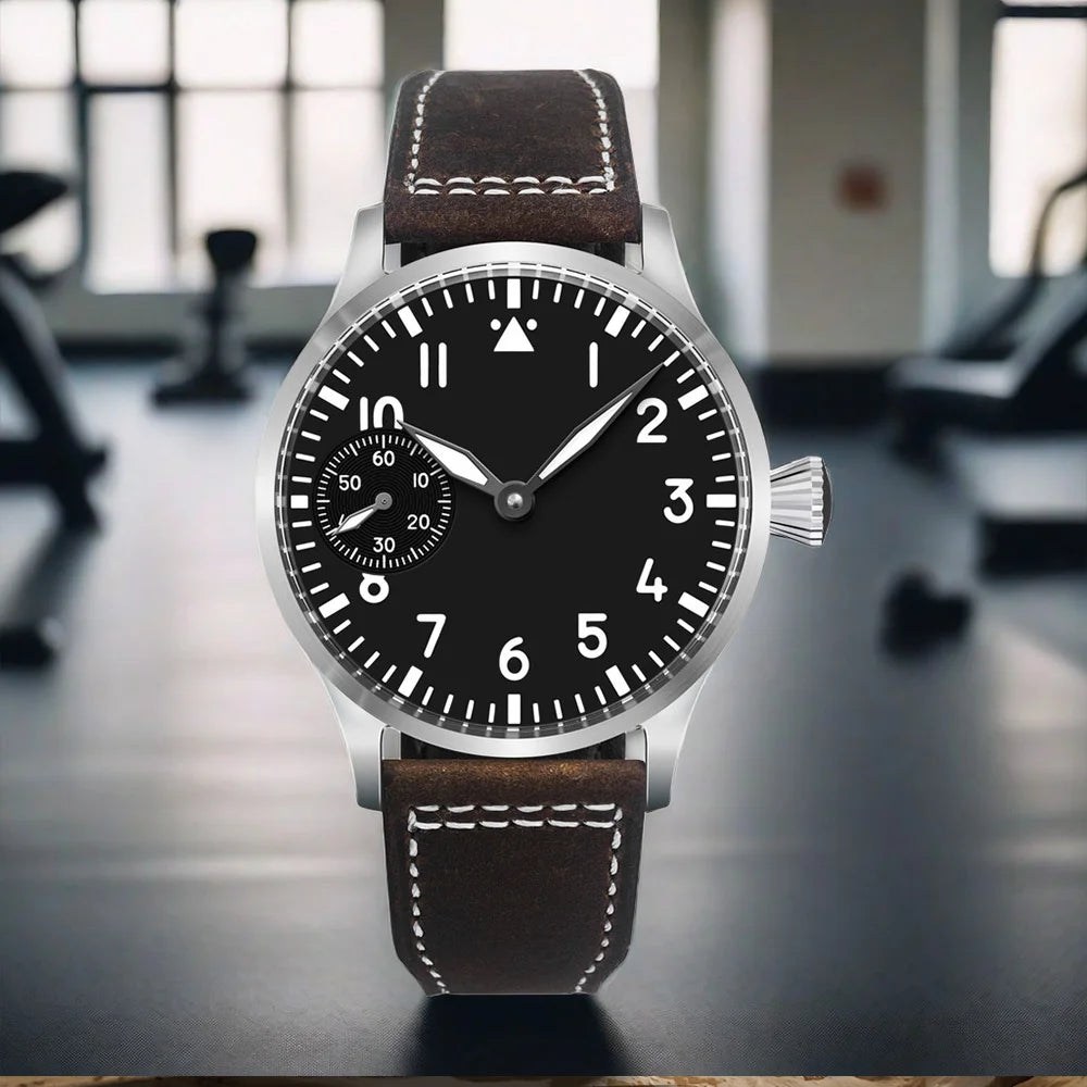 Relógio de Homem Corgeut Luxury com Vidro de Safira, Mostrador de 42 Mm, Movimento de Corda Manual St3600 ou St3601, Caixa em Aço 316L, Resistência à Água 30 M
