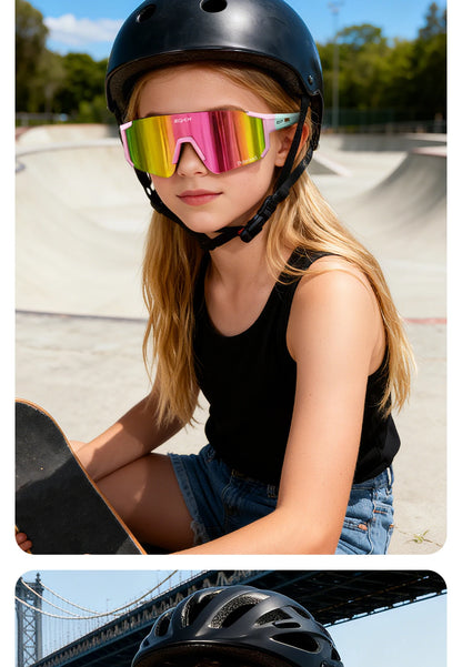 SCVCN Dívčí sportovní sluneční brýle Dětské cyklistické brýle Fotochromatické UV400 Chlapecké baseballové brýle Outdoorové brýle Sluneční brýle na běh a turistiku