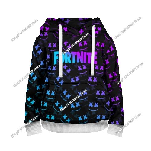 2025 Neuer Fortnite-Hoodie mit 3D-Print für Herren, Harajuku, langärmeliges Oversized-Sweatshirt, Unisex-Cosplay-Kleidung