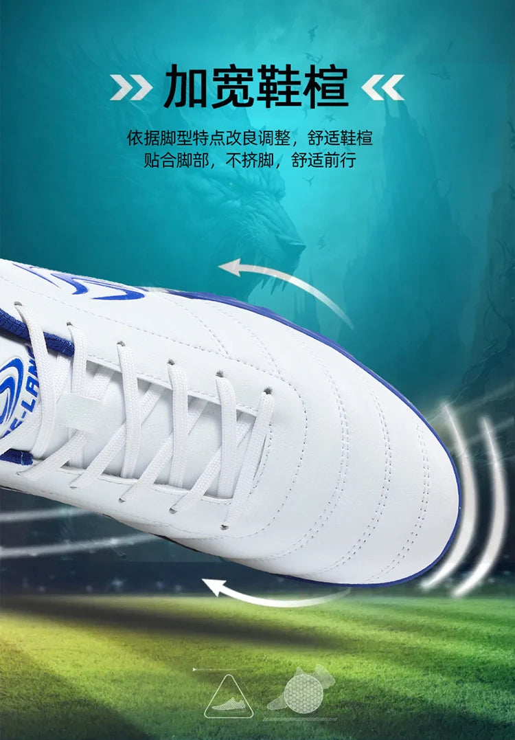Zapatillas deportivas unisex de talla grande para entrenamiento y juego, para adultos, interior, exterior y césped, jóvenes y estudiantes, calzado de fútbol 39-45#